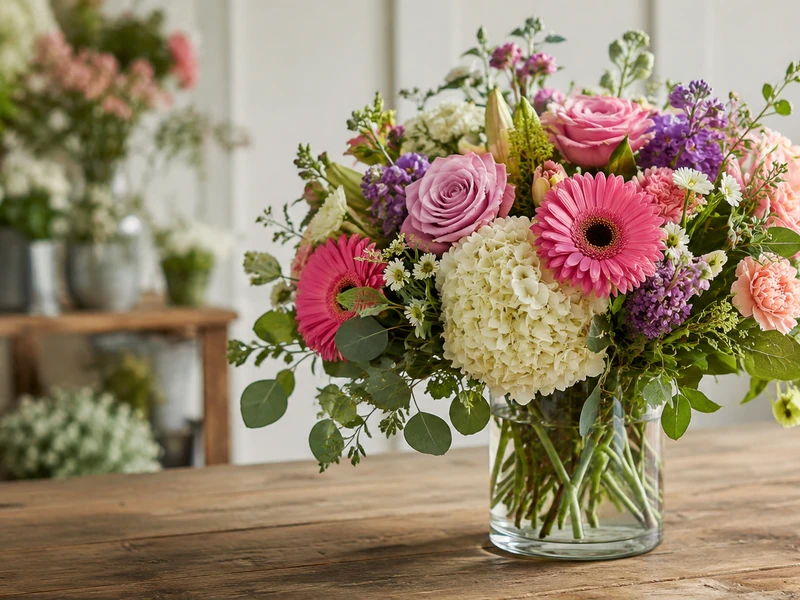 Elegant white funeral flowers with lilies and soft greenery for a Velvet Rose guide
