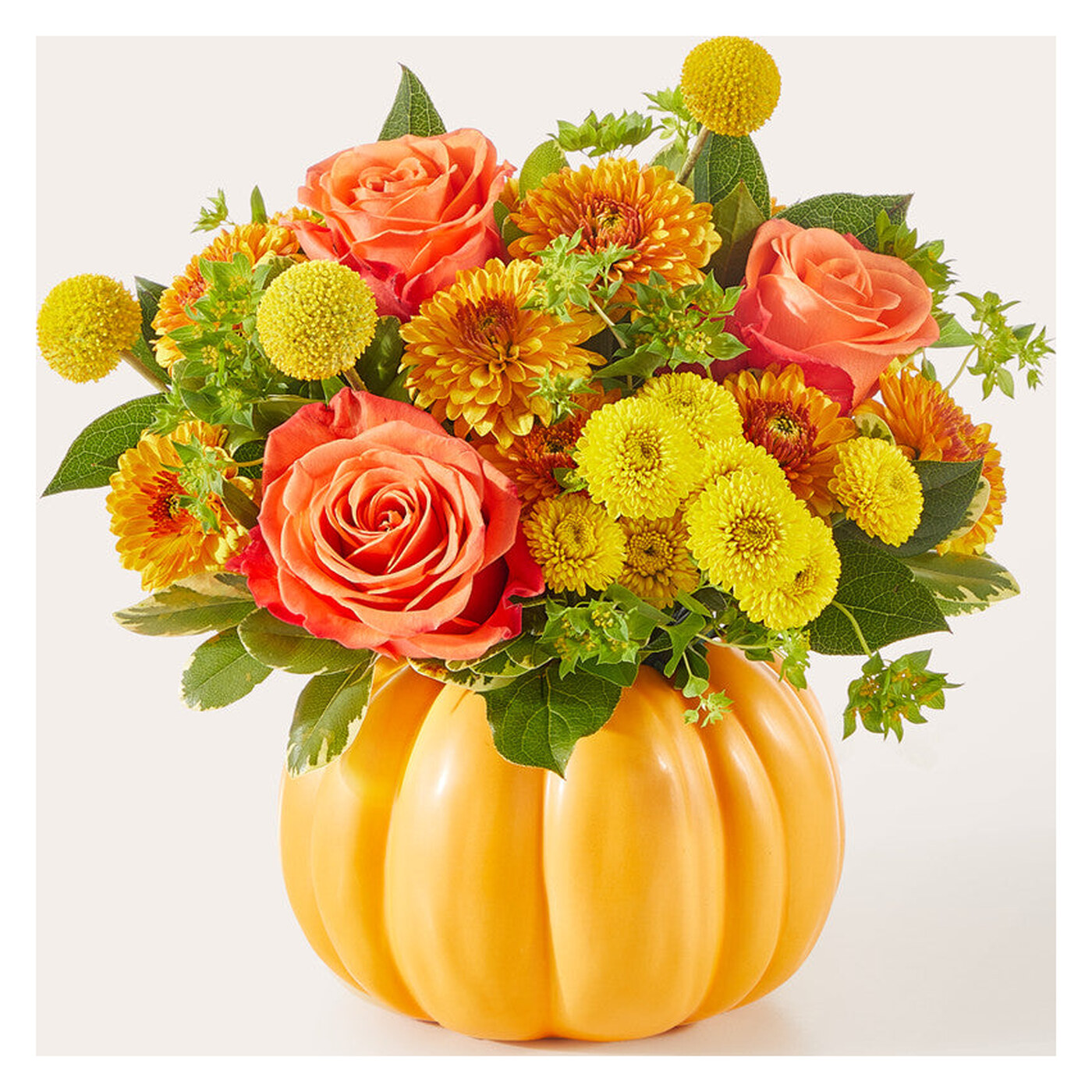 Gourdgeous Pumpkin flower arrangement