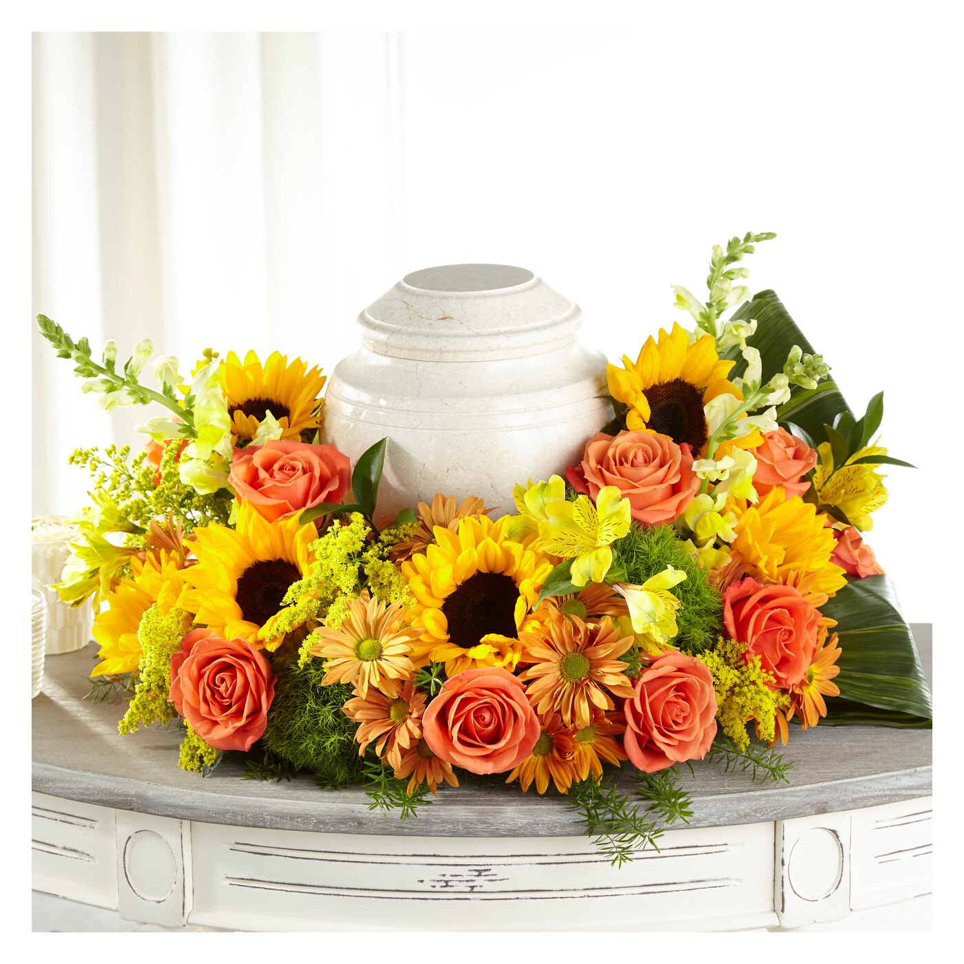 Faithful Sunflower Cremation Adornment
