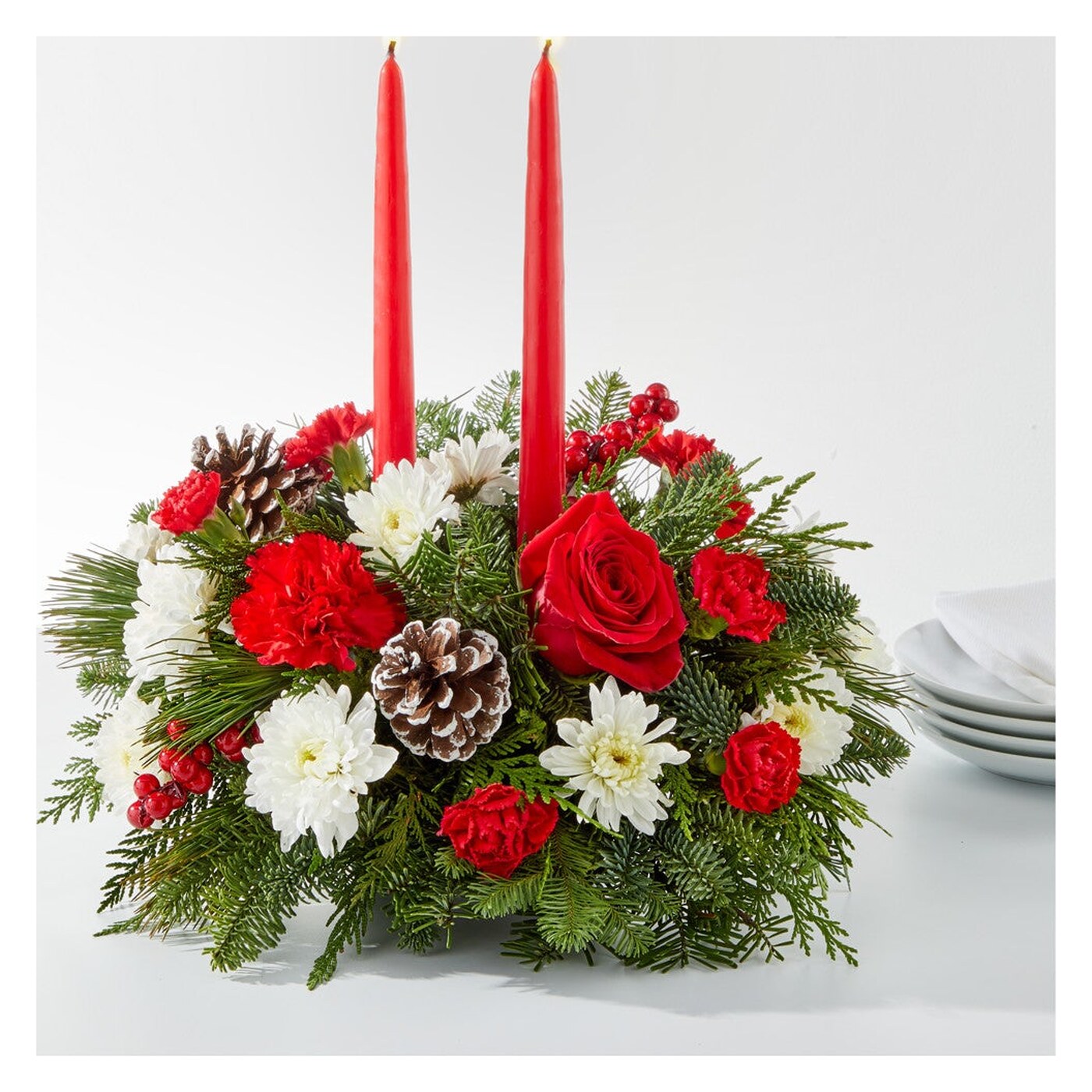 Holiday Soiree Centerpiece flower arrangement