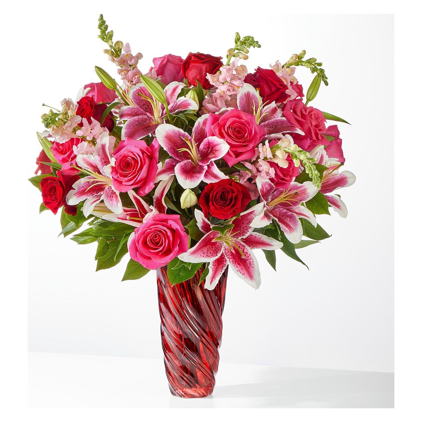 Always You Bouquet with Luxe Swirl Vase