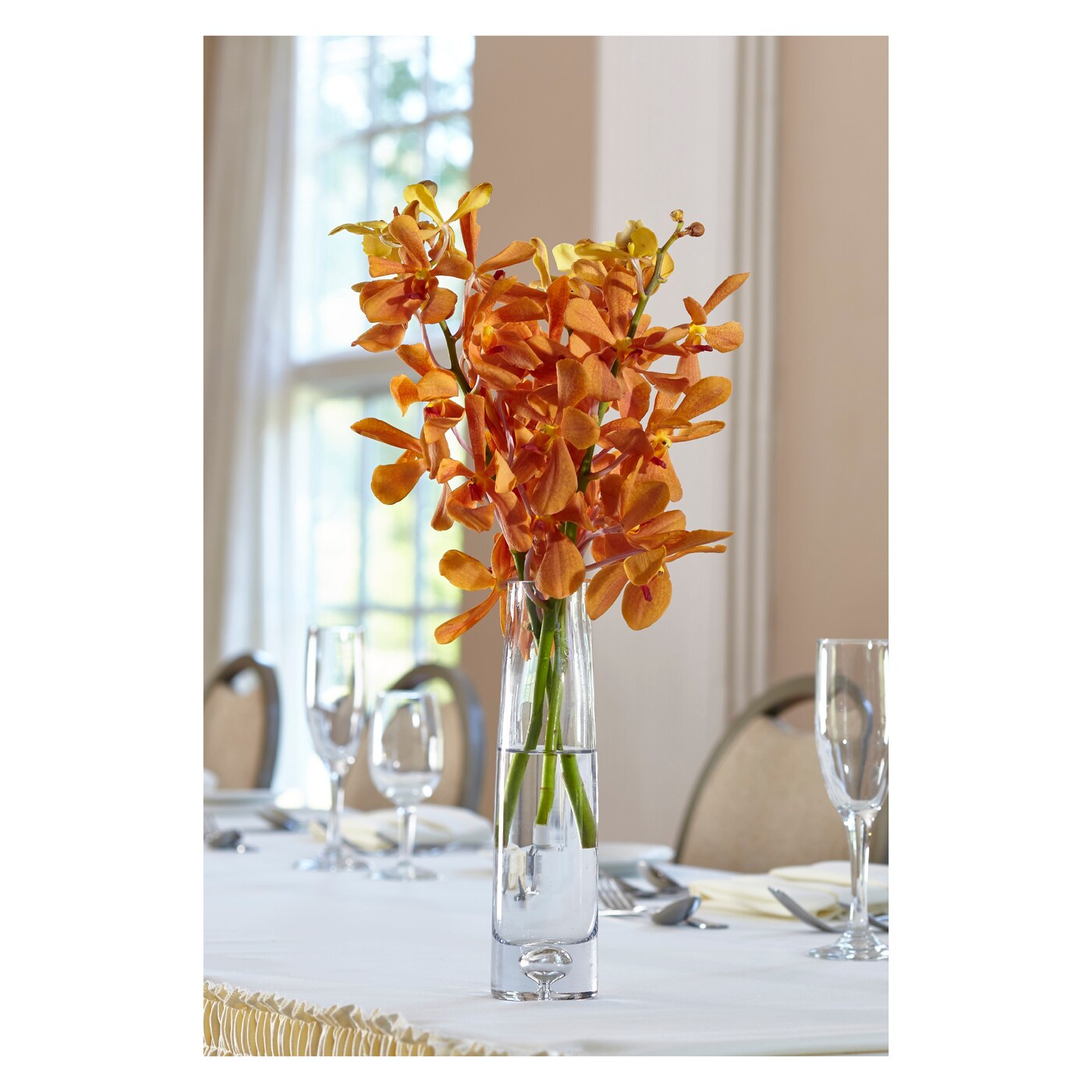 Orange Mokara Bud Vase