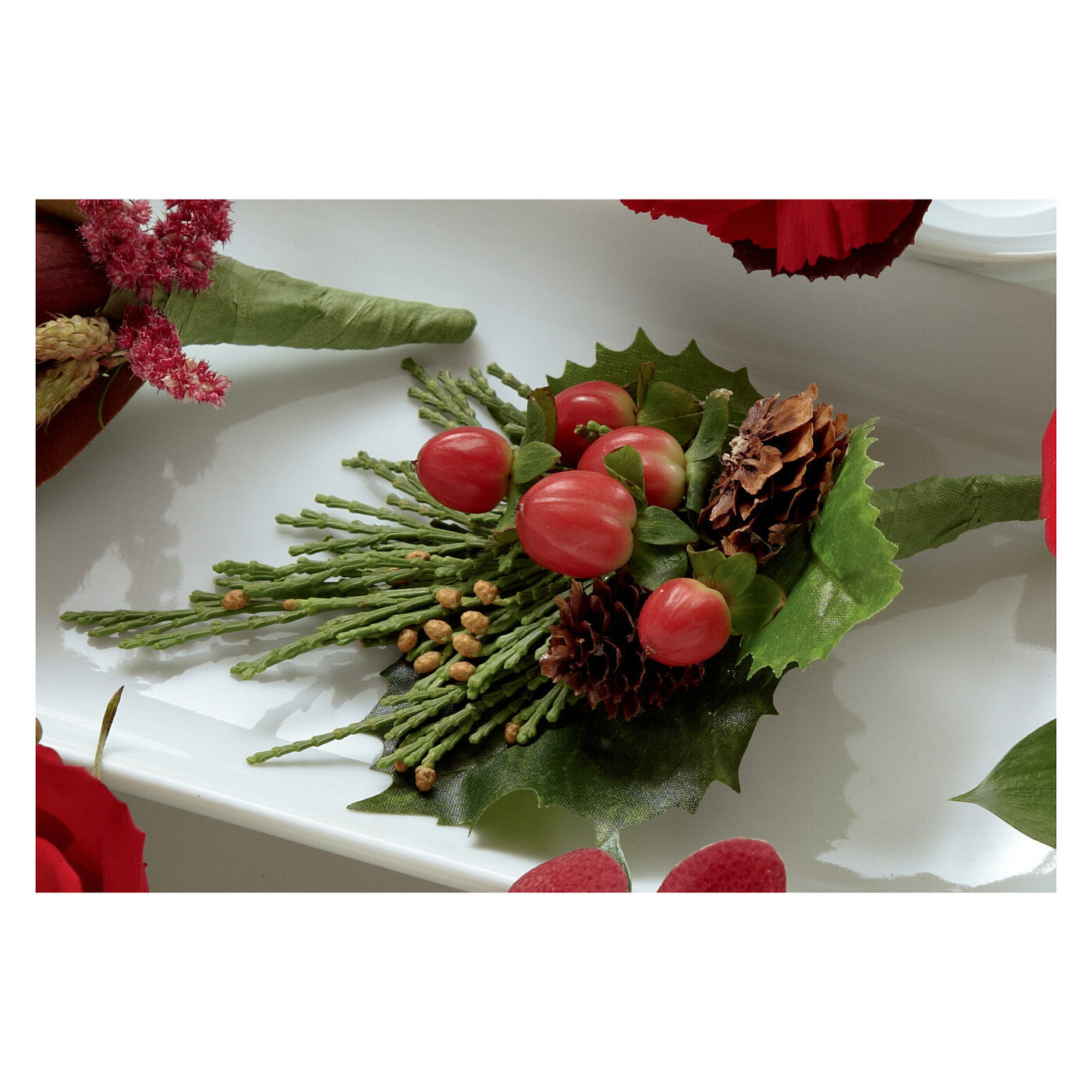Red Berry Boutonniere