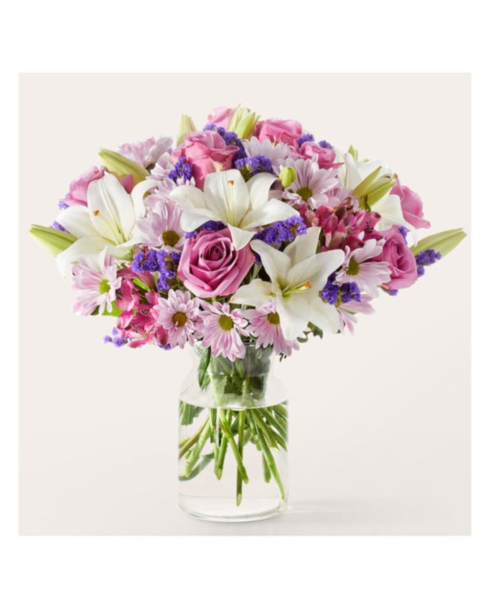 Lavender Fields Mixed Flower Bouquet - Deluxe with Vase