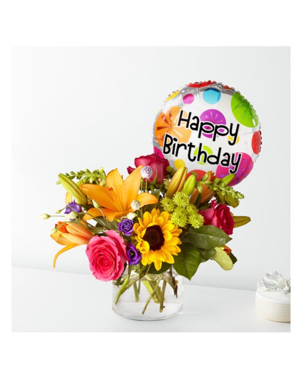 Best Day Bouquet with Birthday Balloon - Deluxe
