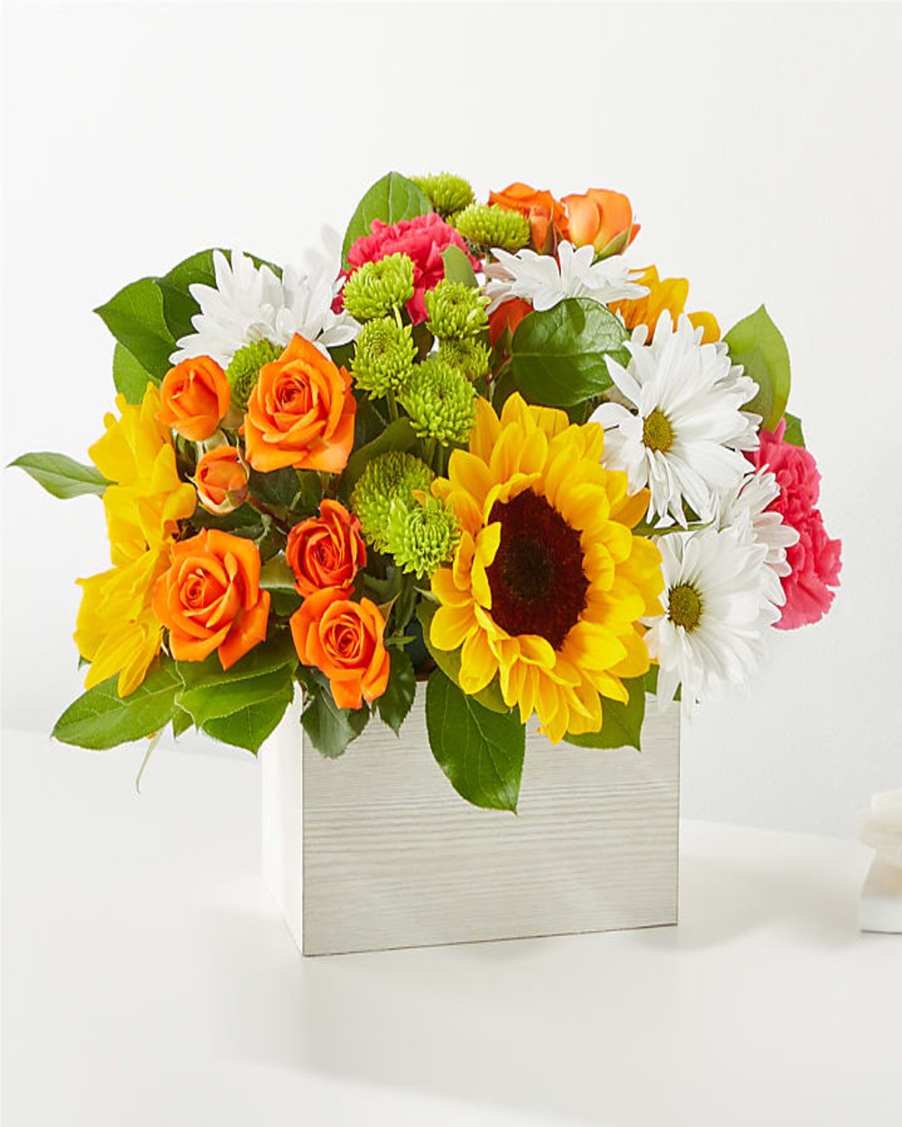 Sun-drenched Blooms Box Bouquet - Deluxe